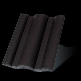 Střešní taška DANUBIA INOVA, barva černá Pultová betonová taška