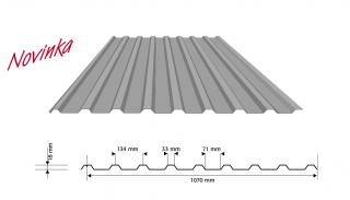 TRAPÉZOVÝ PLECH XTP 18 / XVP 18 - STŘEŠNÍ / STĚNOVÝ Polyester 25µm, tl. 0,5 mm