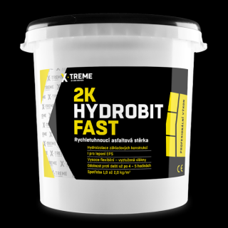 2K Hydrobit Fast - Rychletuhnoucí asfaltová stěrka 30 kg kbelík