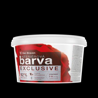 Interiérová barva EXCLUSIVE 15 kg kbelík bílá - bělost min. 92%