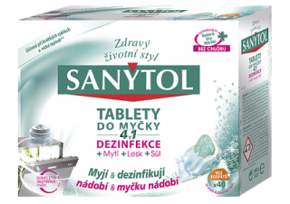 Sanytol tablety do myčky 4v1 40 ks s dezinfekcí