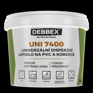 Univerzální disperzní lepidlo na PVC a koberce UNI 7400 14 kg kbelík světle béžová