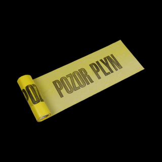 Výstražná fólie 22 cm × 0,08 mm, délka 20 m žlutá - PLYN