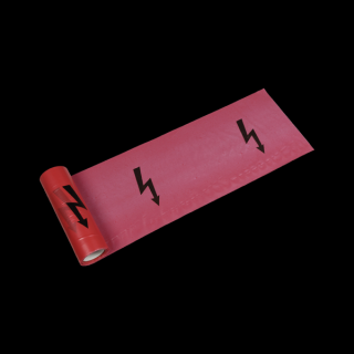 Výstražná fólie 33 cm × 0,08 mm, délka 100 m červená - ELEKTŘINA