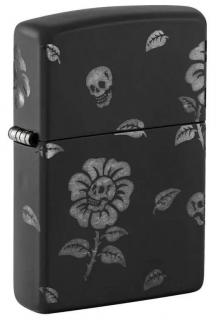 Benzínový zapalovač Zippo Flower Skulls