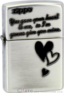 Benzínový zapalovač ZIPPO TRIPLE HEART 28193 (Benzín Zdarma)