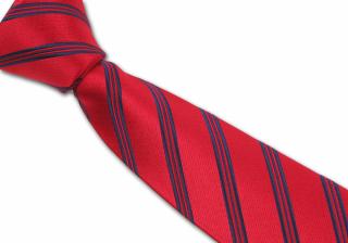 Červeno-modrá proužkovaná kravata
