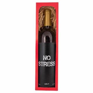 Dárkové červené víno 0,75 l Merlot – No Stress