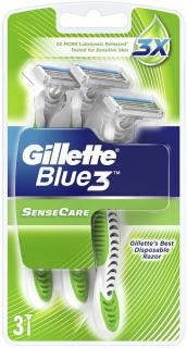 Gillette Blue 3 Sense Care 3břitý holící strojek pro muže 3 kusy