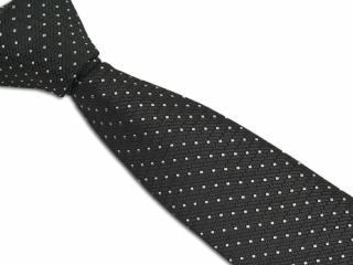 Pánská kravata černá se čtverečky