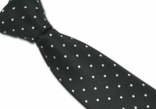 Pánská kravata černá se čtverečky