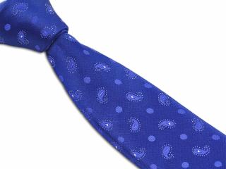 Pánská kravata modrá s moderním vzorem