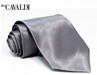 Pánská kravata stříbrná Cavaldi