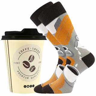 Ponožky káva v dárkovém balení