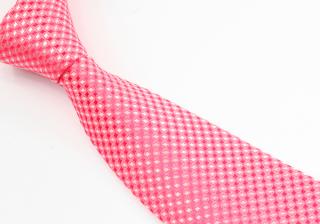Růžová luxusní kravata pánská