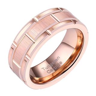 Wolframový prsten Rose Gold R-TU-014