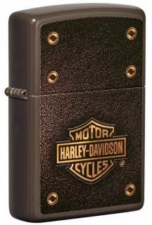 Zapalovač Zippo 26965 Harley-Davidson® s povrchem Brown