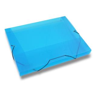 3chlopňové deskyTransparent, A4, hřbet 30 mm - mix barev Barva: Modrá