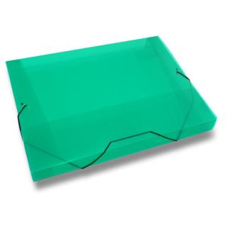 3chlopňové deskyTransparent, A4, hřbet 30 mm - mix barev Barva: Zelená