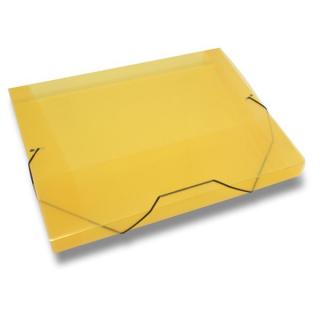 3chlopňové deskyTransparent, A4, hřbet 30 mm - mix barev Barva: Žlutá