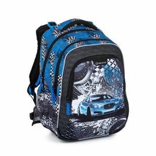 Bagmaster LUMI 23 D školní batoh modré auto
