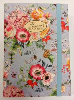 Box Pigna Nature Flowers - A4, hřbet 70 mm, mix motivů Motiv: Šípky na fialovém podkladu