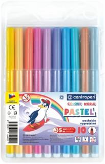 Dětské fixy Centropen Colour World  Pastel 7550 sada 10 ks