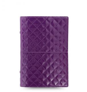 Diář Filofax Domino Luxe, Osobní A6 - týdenní, fialová