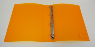Karton P + P 4 kroužkový pořadač 25 mm Opaline čirý Barva: Oranžová