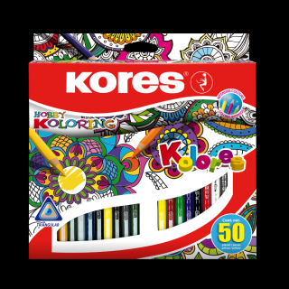 Kores Pastelky trojhranné Kores - Mandalas - 50 ks 93350