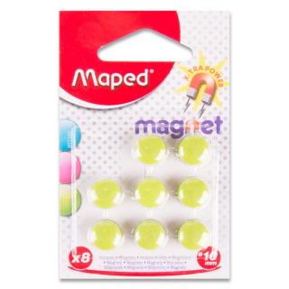 Kulaté magnety Maped - průměr 10 mm - 8 ks, mix barev