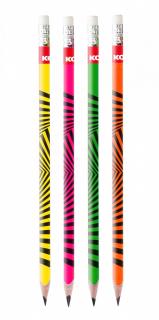 Obyčejná trojhranná tužka Kores Grafitos Neon č. 2 (HB)
