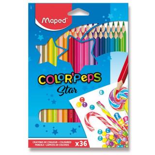 Školní trojhranné pastelky Maped Color Peps 36 ks barev