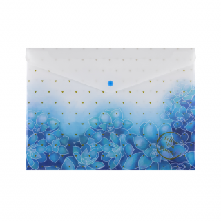 Spisovka s drukem A5 Karton P+P mix motivů Barva: Modré květy