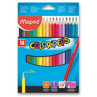 Trojhranné pastelky Maped Color Peps 18 ks barev