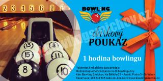 Jedna hodina bowlingu kdykoliv (Po-Ne 11.00 - 23.00) (Dárkovy voucher - univerzál )