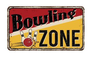 Retro obrázek - Bowling zone