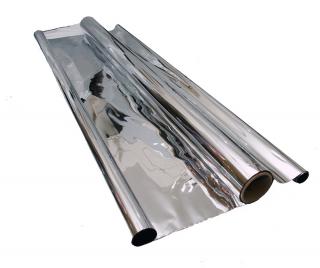 Mylar folie stříbrná odrazová, role 1.4x10 m, 35 mikronů