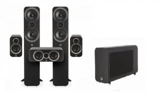 Q Acoustics 3050i set 5.1 - reprosoustavy pro domácí kino Barvaㅤ: Carbon black