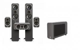 Q Acoustics 3050i set 5.1 - reprosoustavy pro domácí kino Barvaㅤ: Grafite gray