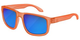 Sluneční brýle NYC-ONE čočky: tmavě šedá, rám: oranžový fluo, transparentní mat
