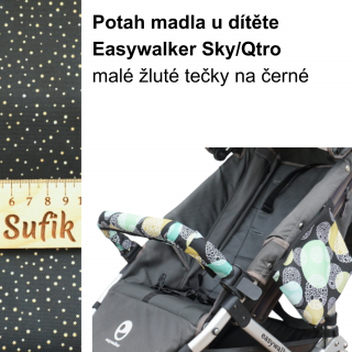 EW SKY/Qtro Potah madla u dítěte žluté tečky na černé