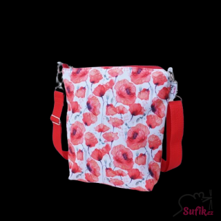 Kabelka crossbody A5 vlčí máky