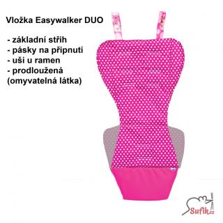 Vložka do kočárku EASYWALKER DUO horní uši, prodloužená NA PŘÁNÍ (nelze zaslat na dobírku)