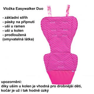 Vložka do kočárku EASYWALKER DUO horní uši, spodní uši, prodloužená NA PŘÁNÍ (nelze zaslat na dobírku)
