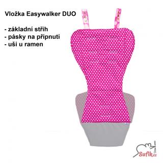Vložka do kočárku EASYWALKER DUO základní + uši u ramen  NA PŘÁNÍ (nelze zaslat na dobírku)