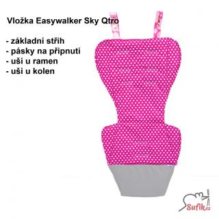 Vložka do kočárku EASYWALKER SKY/Qtro uši u ramen, kolen NA PŘÁNÍ (nelze zaslat na dobírku)