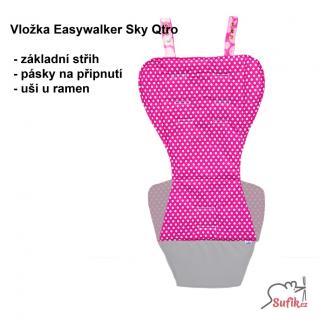 Vložka do kočárku EASYWALKER SKY/Qtro uši u ramen NA PŘÁNÍ (nelze zaslat na dobírku)