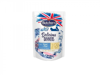 Butcher's Cat Delic. Dinner pstruh + treska kapsa 100 g