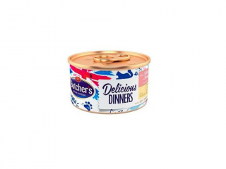 Butcher's Cat Delic. Dinners losos + krevety konzerva 85 g